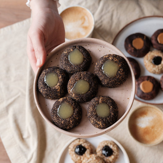 Lemon Cardamon Poppyseed Thumbprint Cookies (vegan and vegetarian)