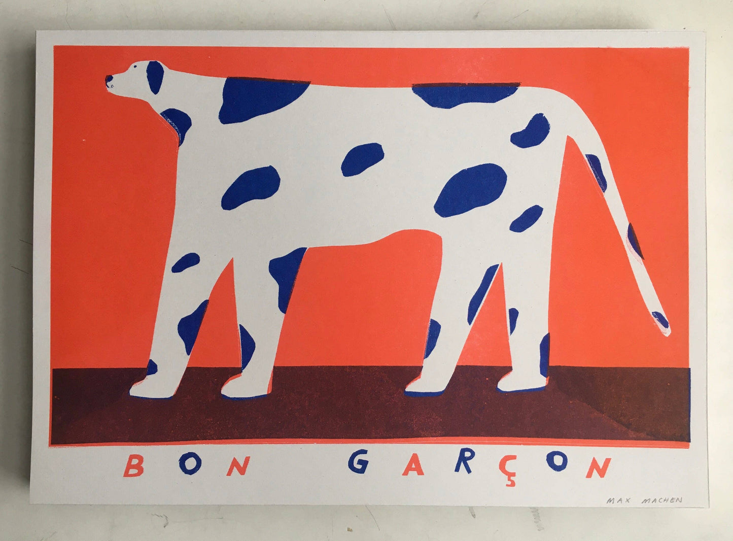 Riso print (A4) - Bon Garçon Dog