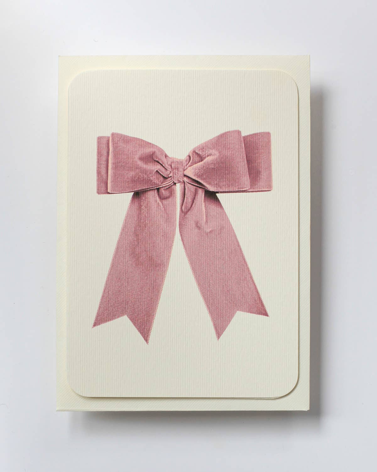Greeting Card - Baby Pink Velvet Bow