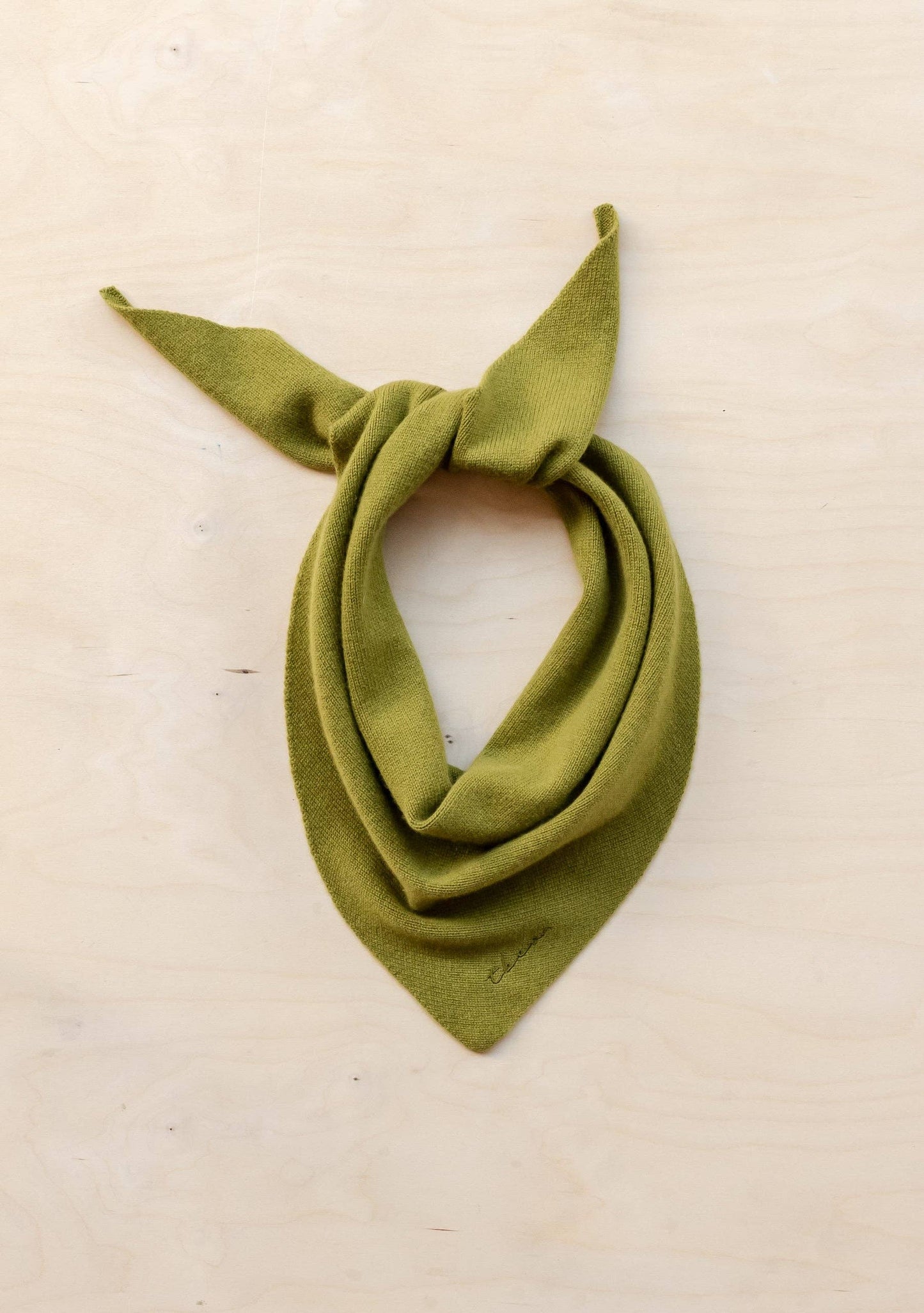 Merino Triangle Scarf - Olive