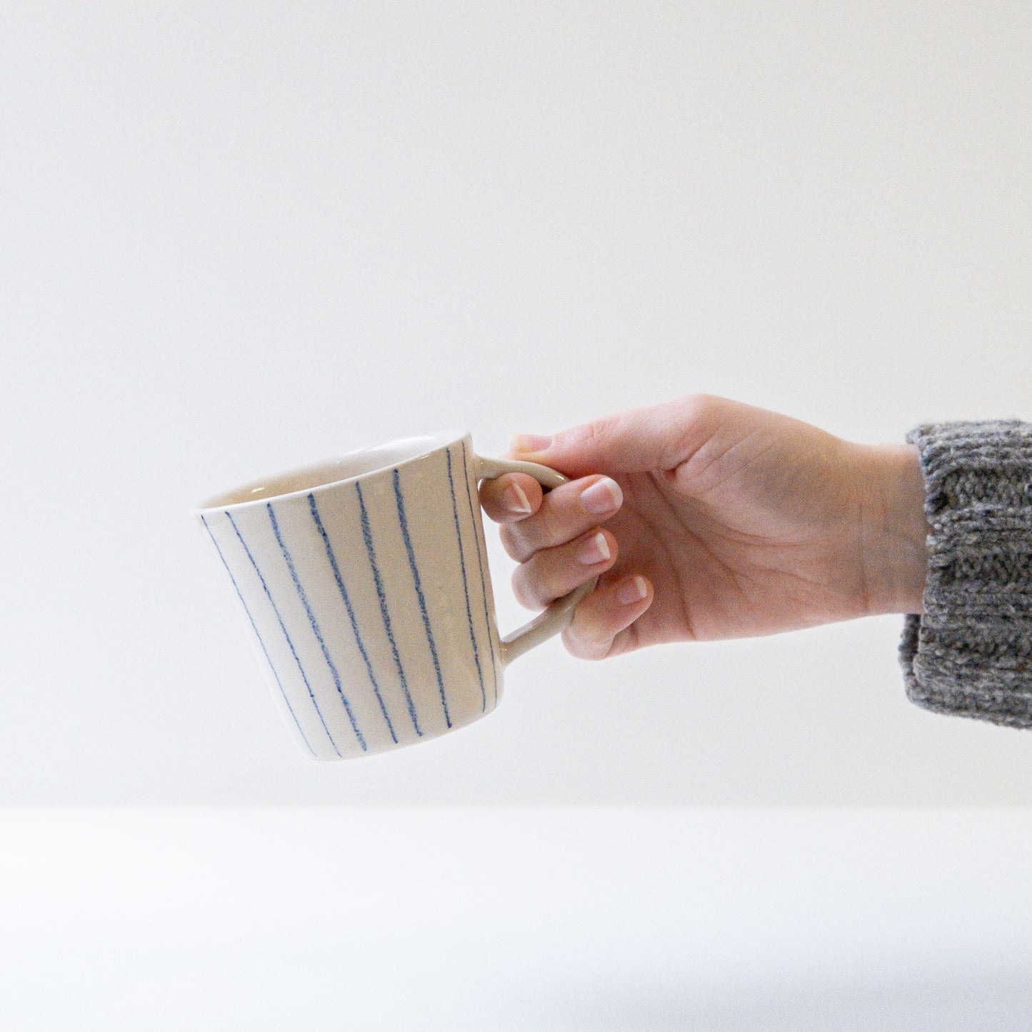 Beaker Mug - Blue Stripe