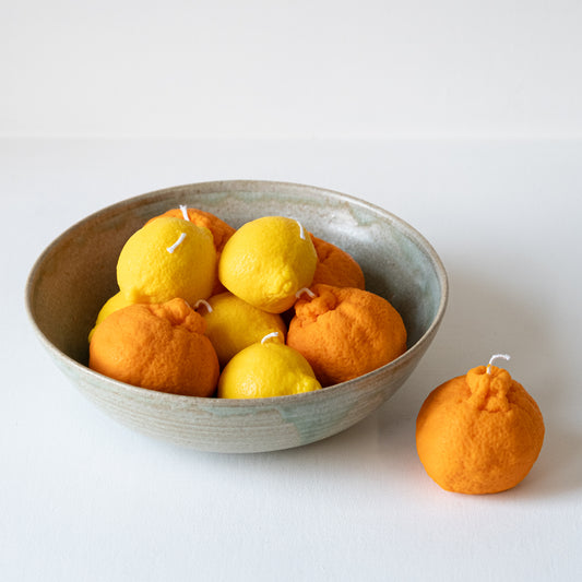 Orange shaped candle - Soy wax