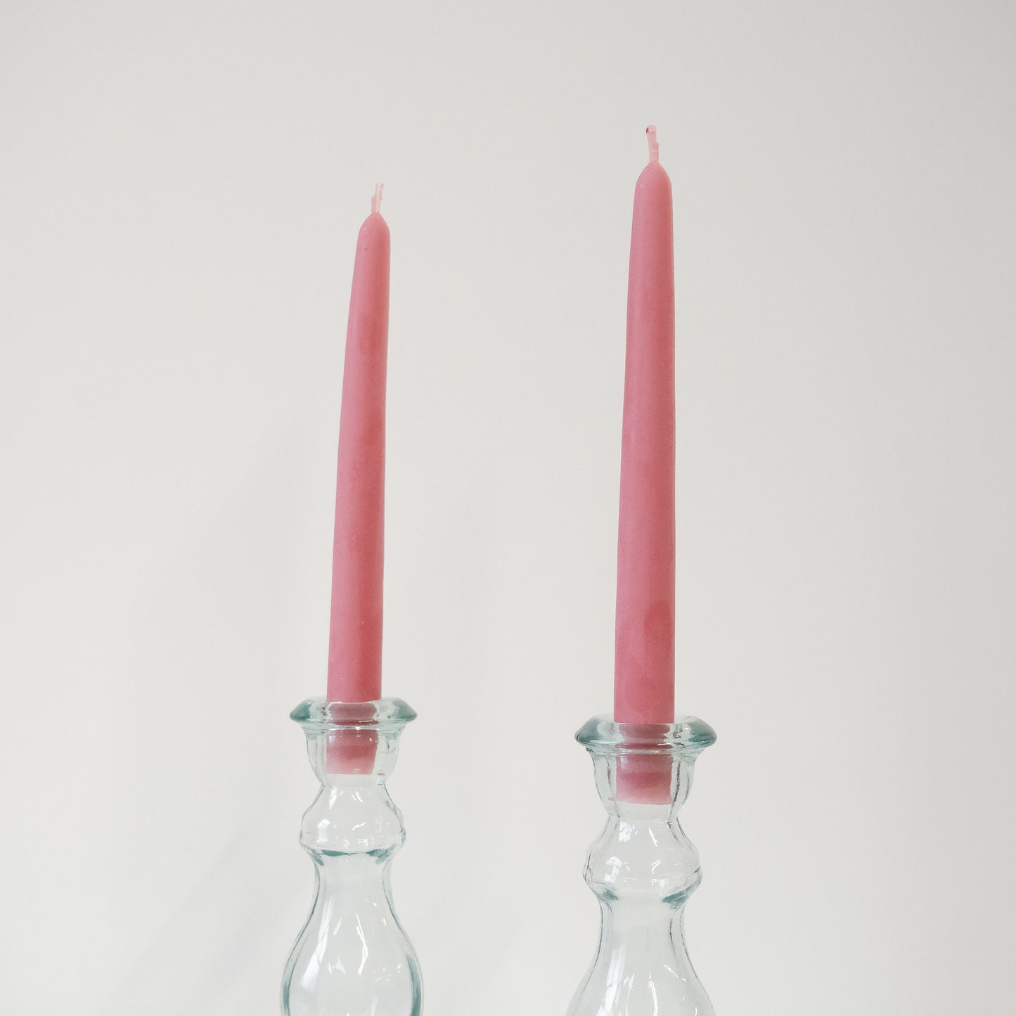 Tapered set of beeswax Dinner Candles - Pink