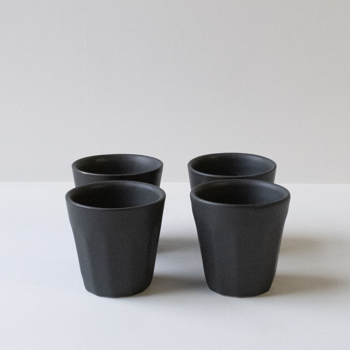 Faceted Charcoal Cortado - Set of 4 SECONDS - DOR & TAN