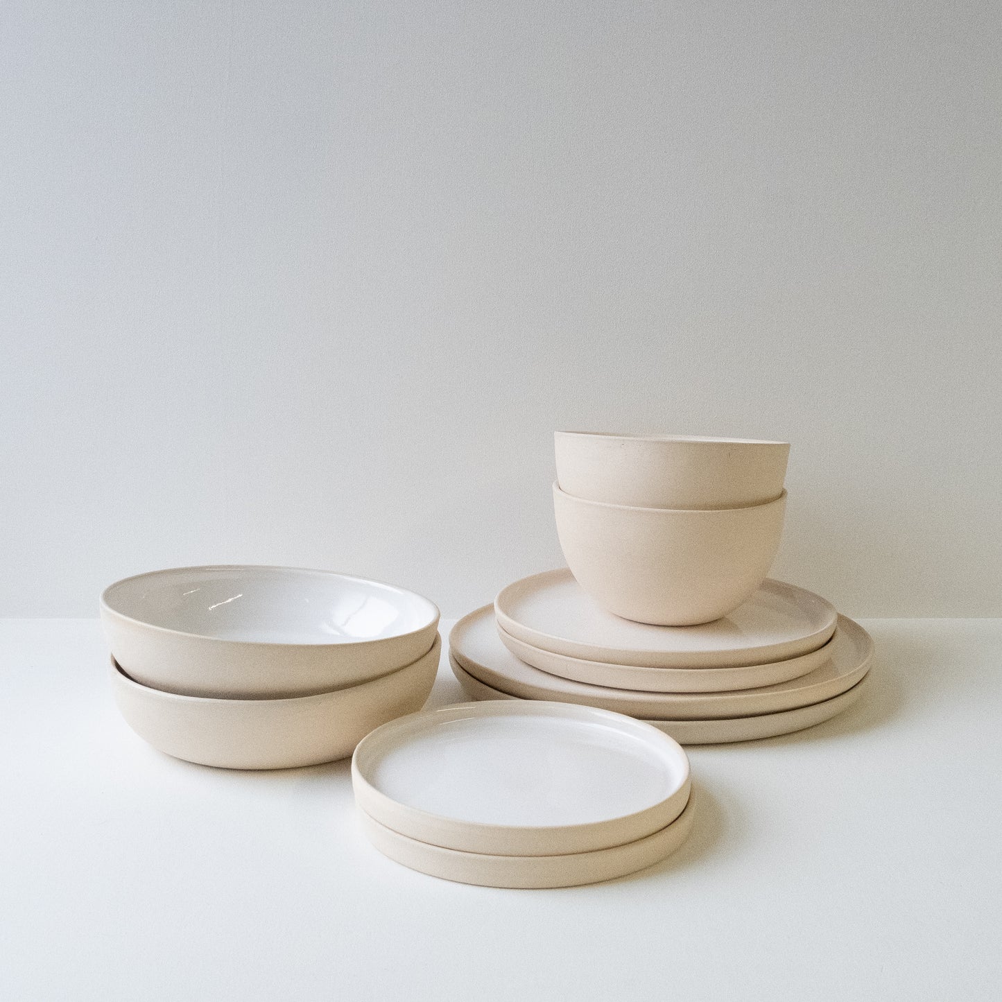 Everyday Dinnerware White - Set of 10 SECONDS - DOR & TAN