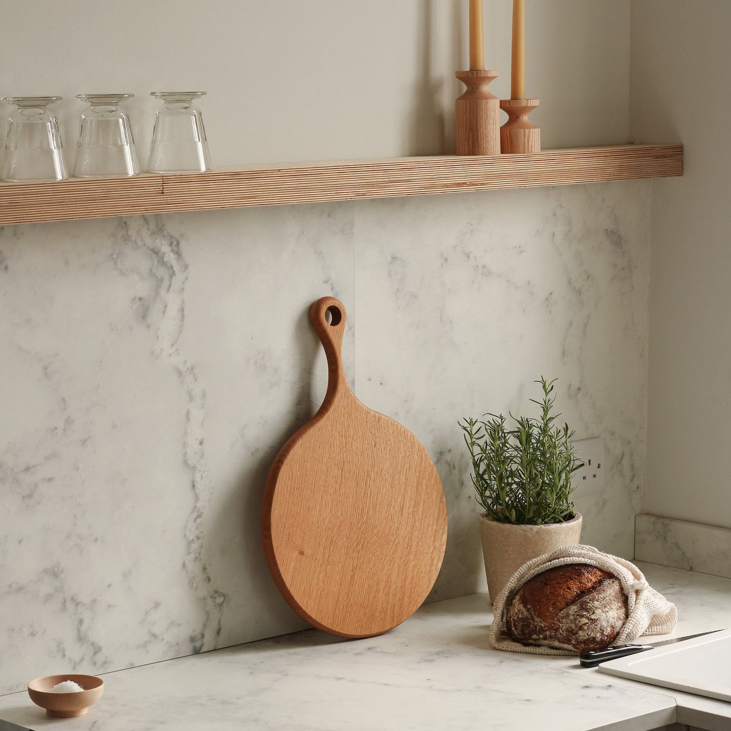 Round Serving Board - Oak