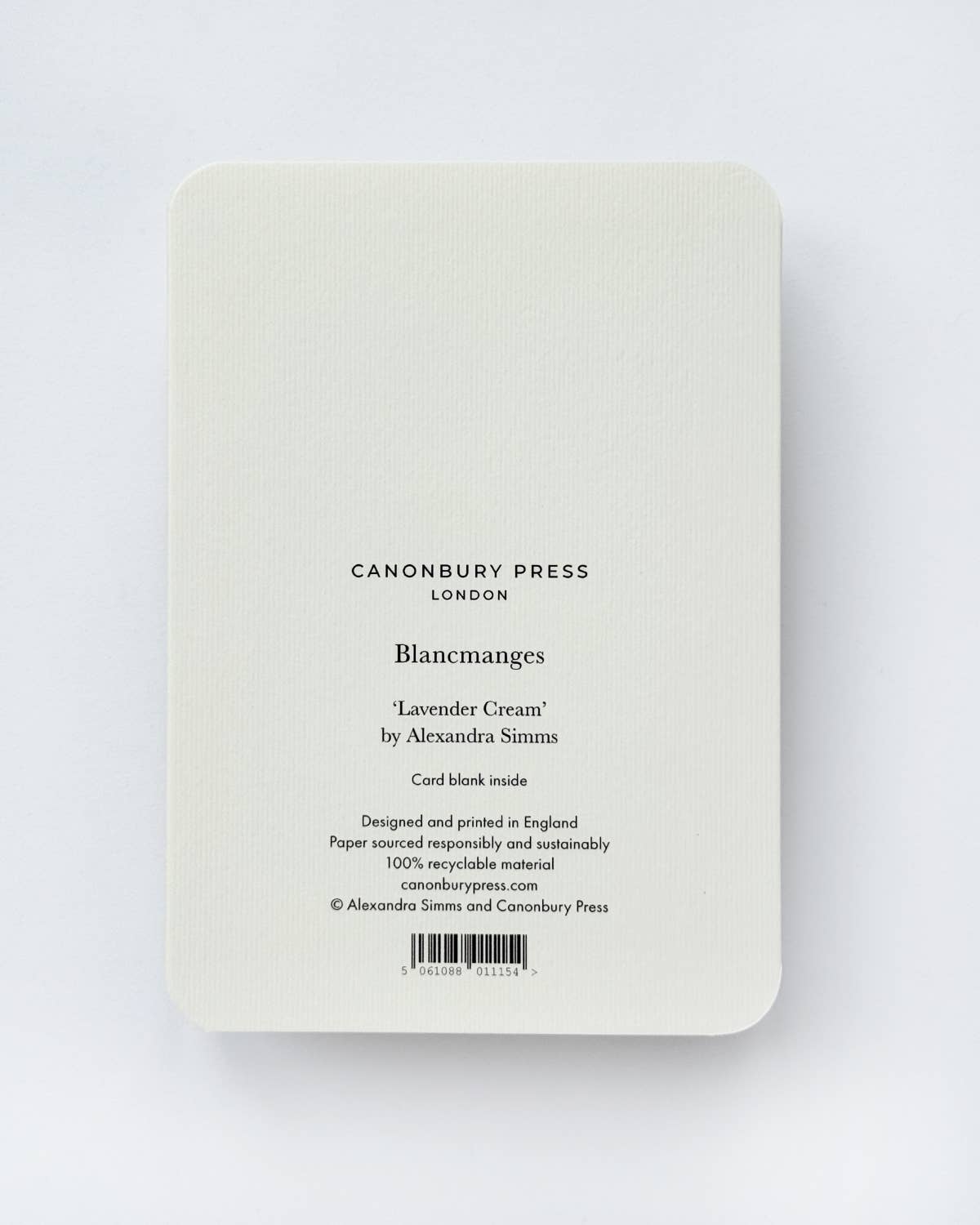 Greeting Card - Lavender Cream Blancmange