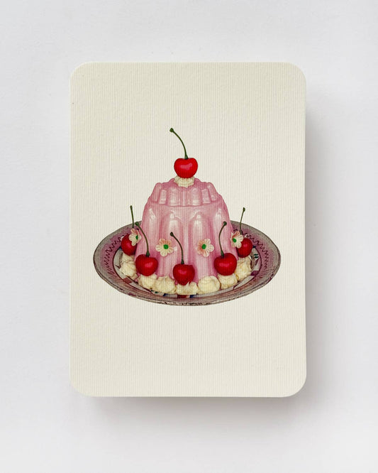 Greeting Card - Rose Petal Cream Blancmange