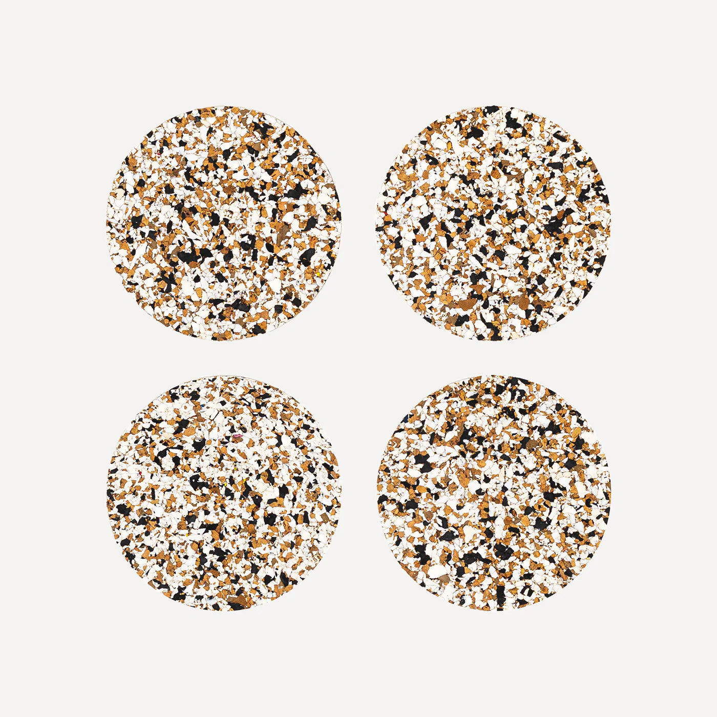 Recycled Rubber & Cork Coasters - Set of 4