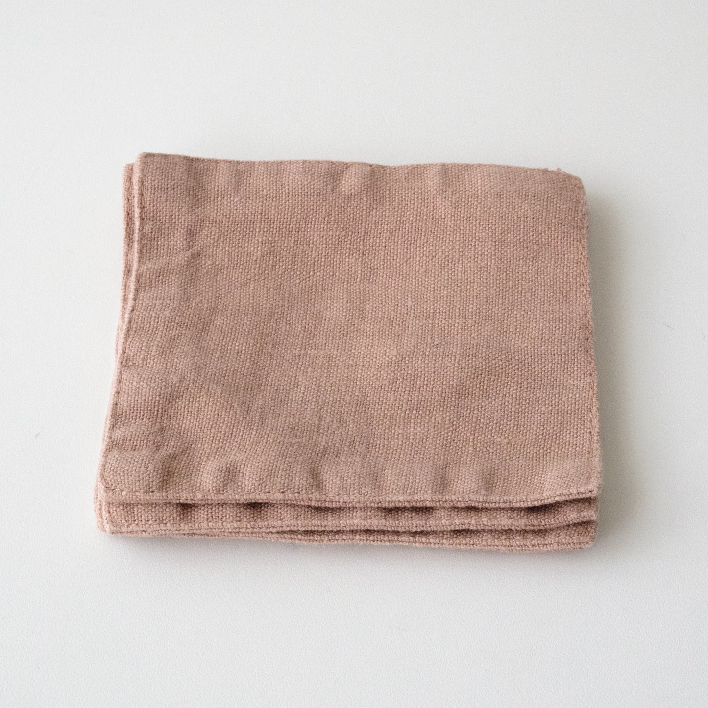 Set of 4 Linen Coasters - Chalk Pink
