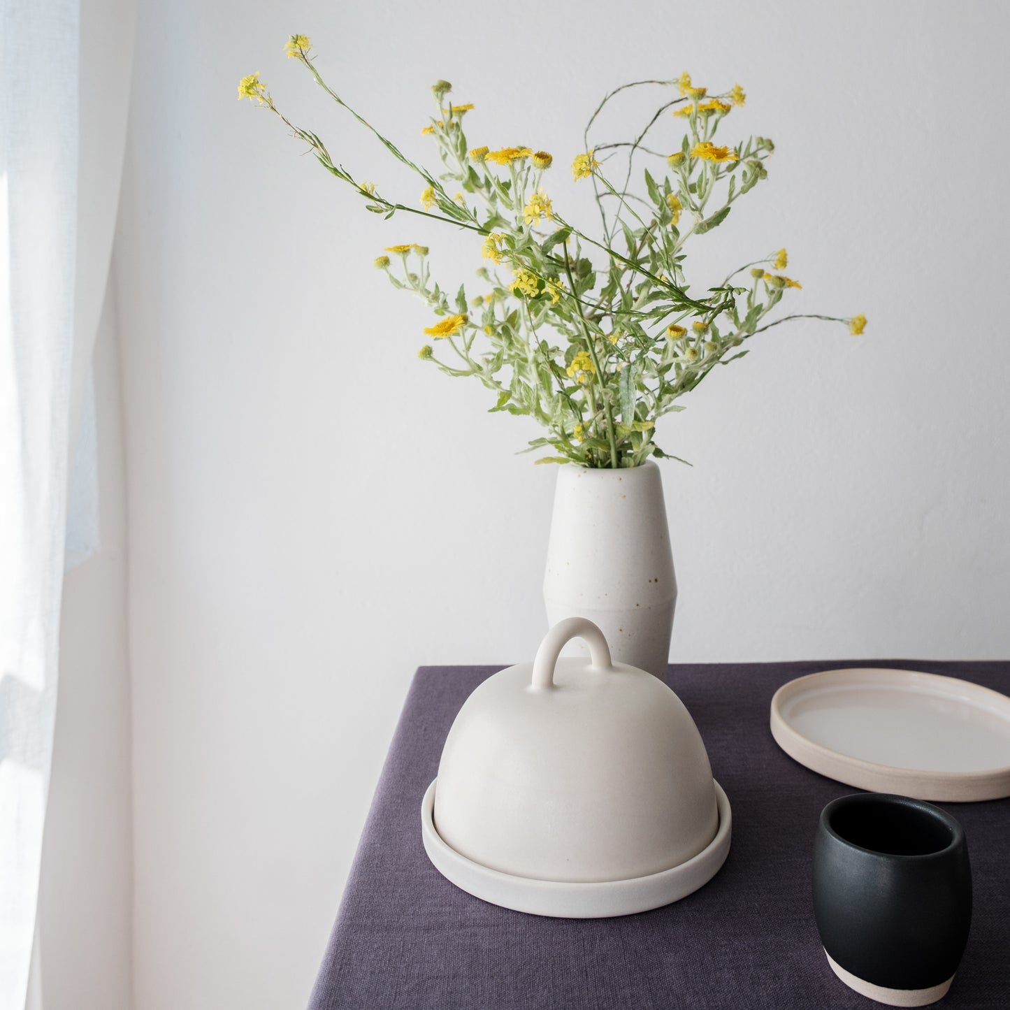 Butter Dish - Matte White