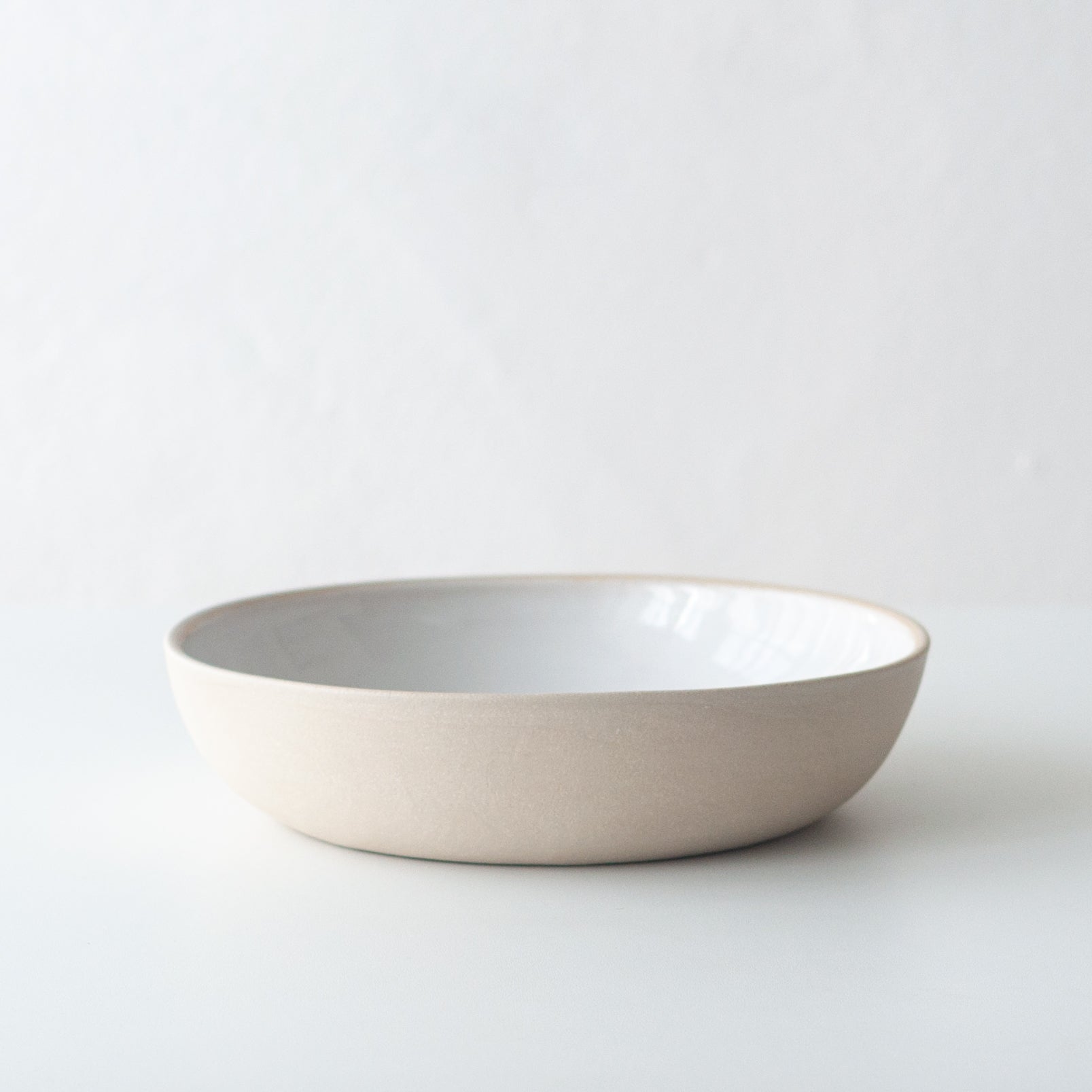 Large Handmade Stoneware Pasta Bowl DOR TAN