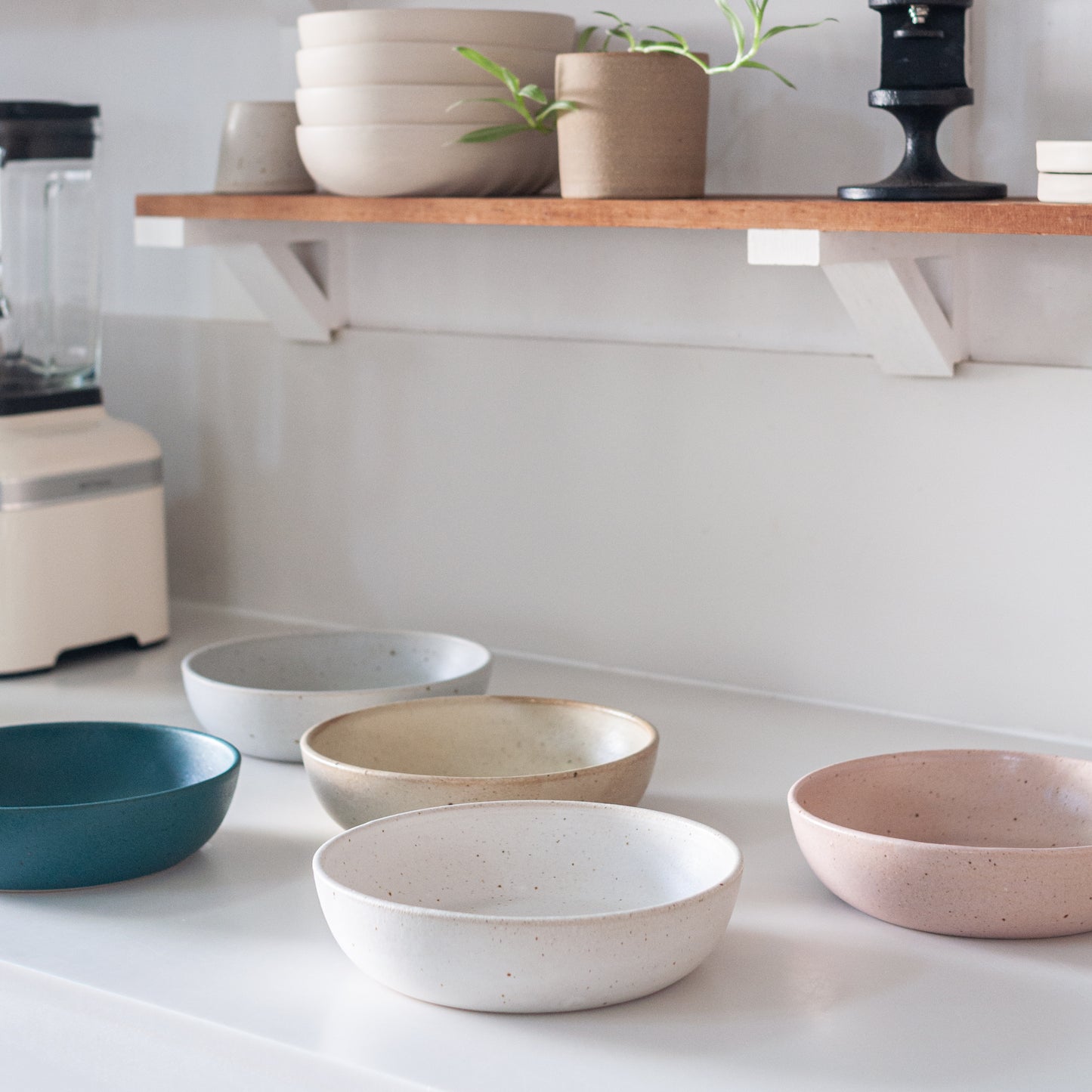 Everyday Pasta Bowl - Matte White & Speckle