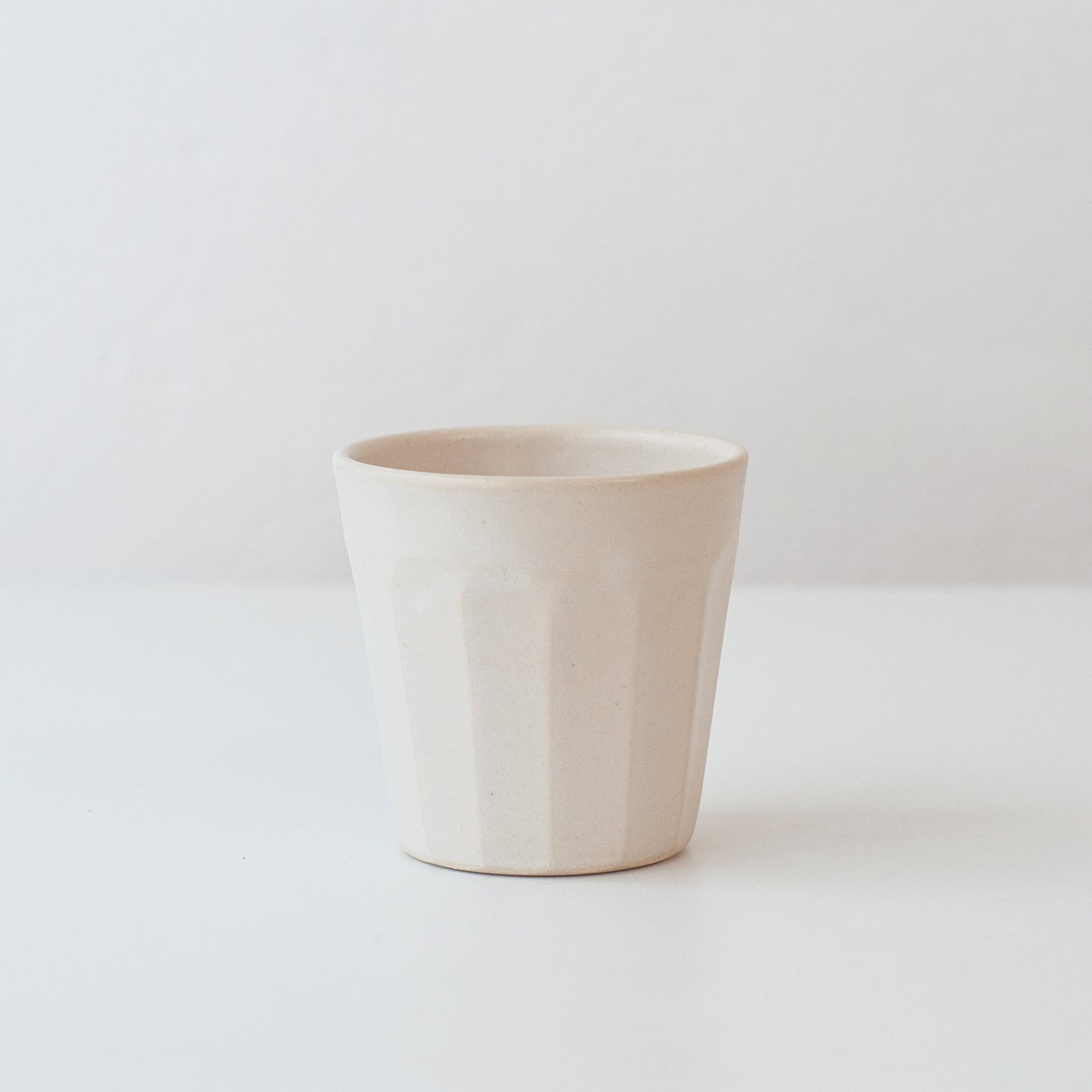 Faceted Beaker - Matte White