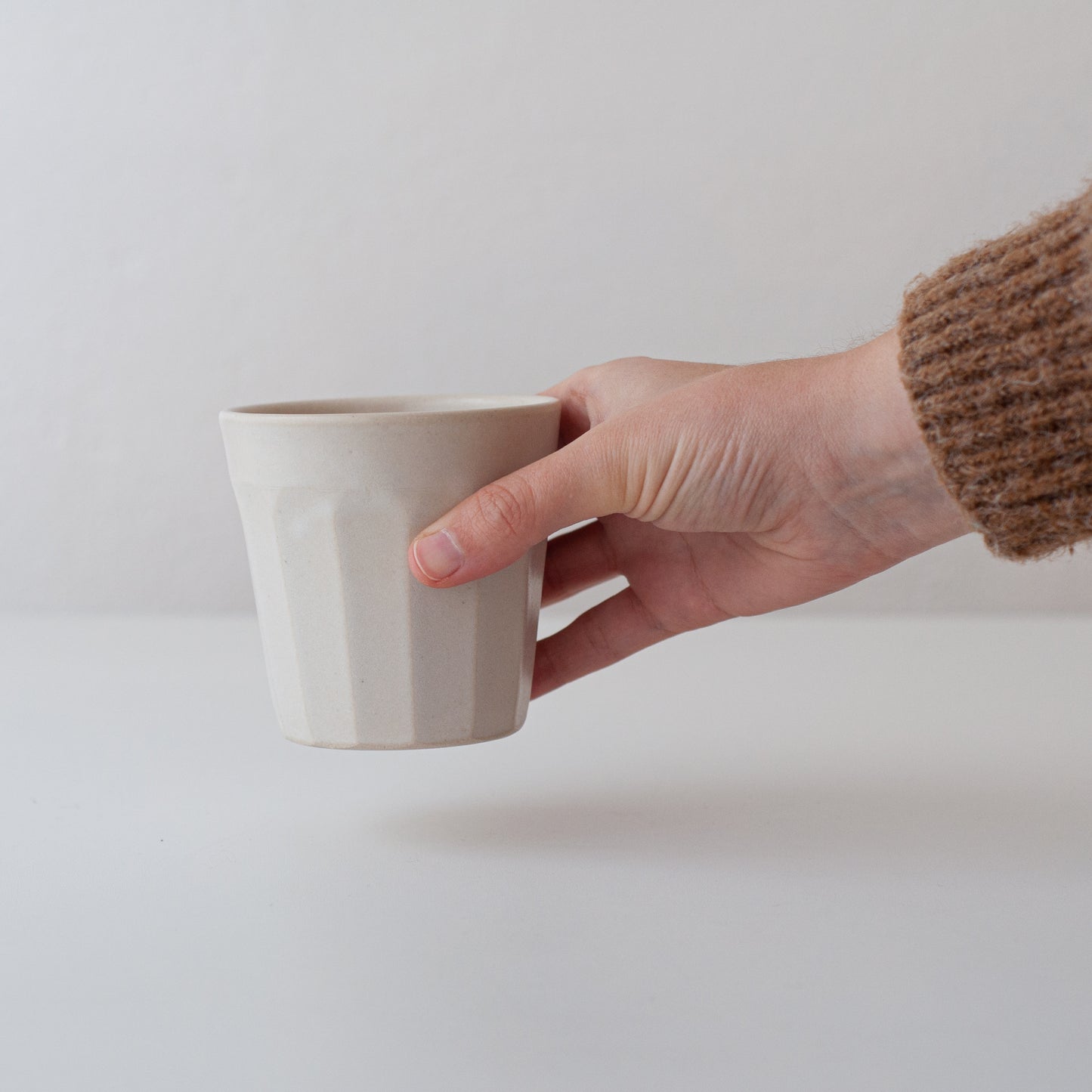 Faceted Beaker - Matte White