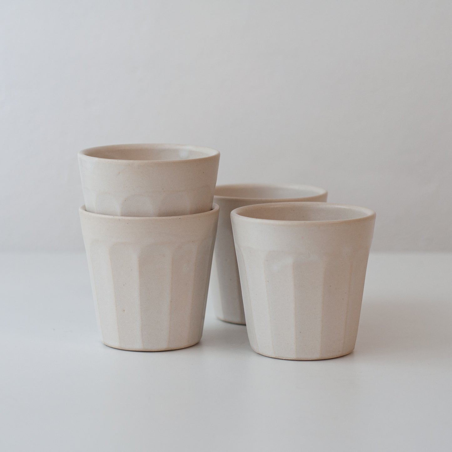 Faceted Beaker - Matte White
