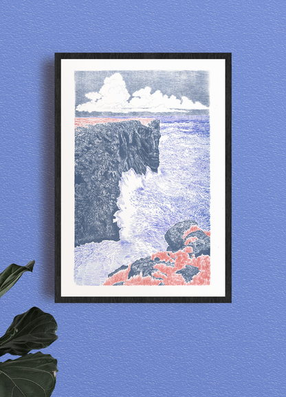 A3 Risograph print - Scotland by Manon Diemer