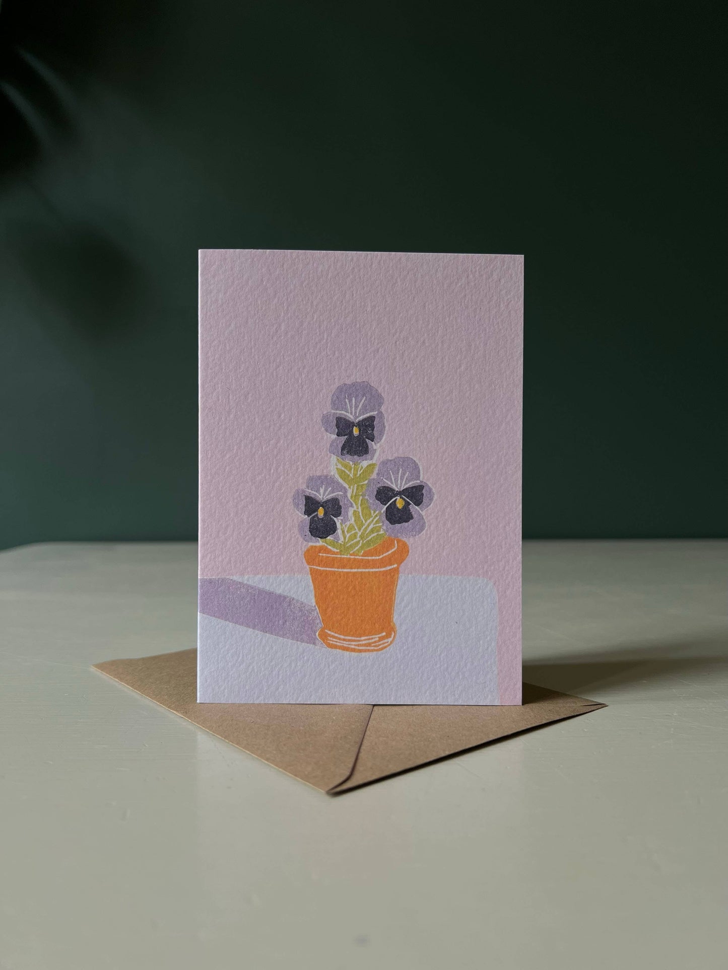 Greeting Card - Pansies