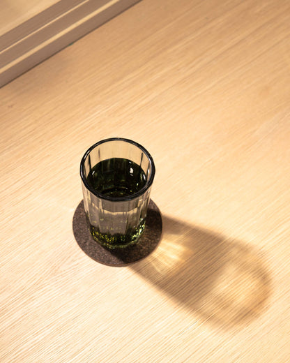 Round Natural Dark Cork Coasters - Set of 4