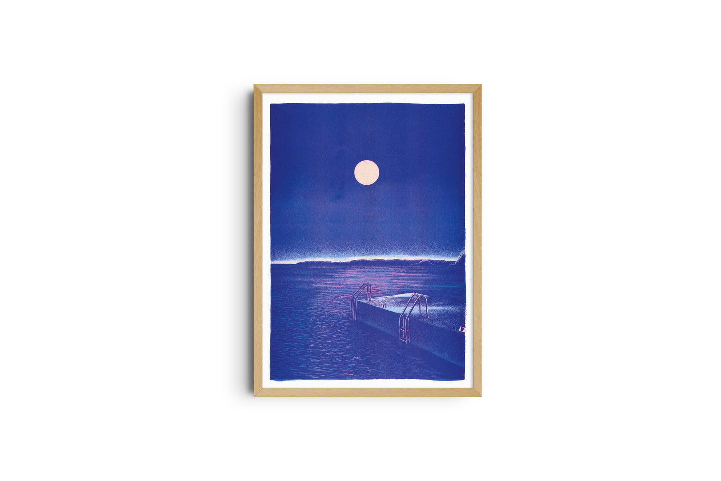 A3 Risograph print - Midnight Bath by Manon Diemer