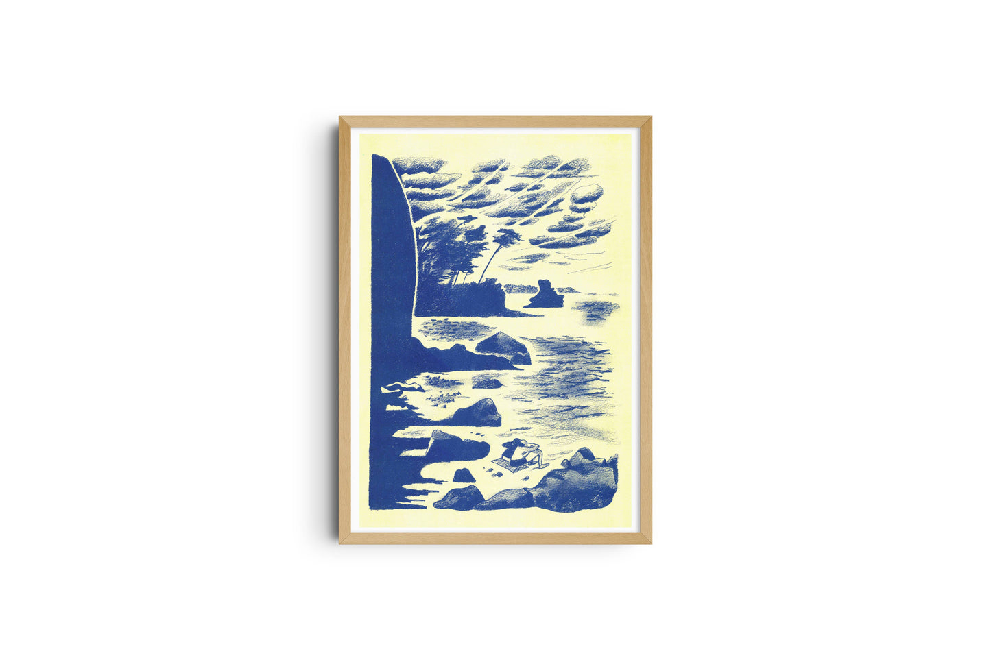 A3 Risograph print - Island of Bréhat by Antoine Cossé