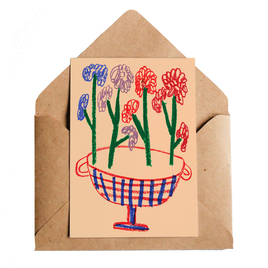 Greeting Card - Flower Vase