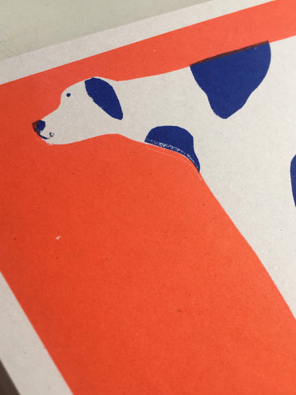Riso print (A4) - Bon Garçon Dog