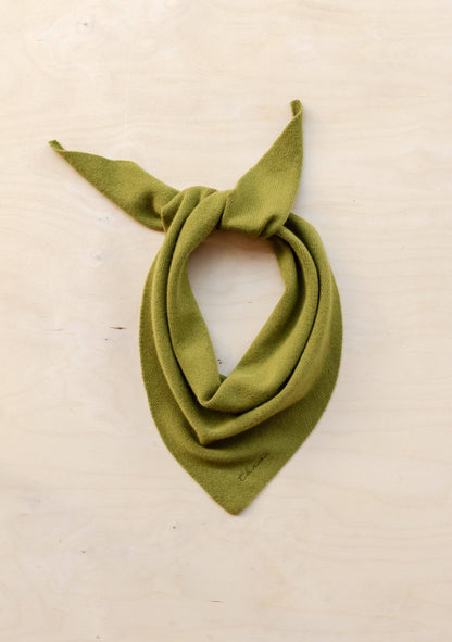 Merino Triangle Scarf - Olive
