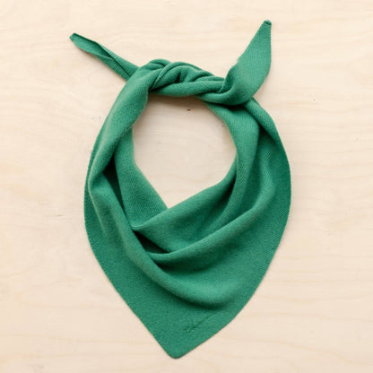 Merino Triangle Scarf - Green