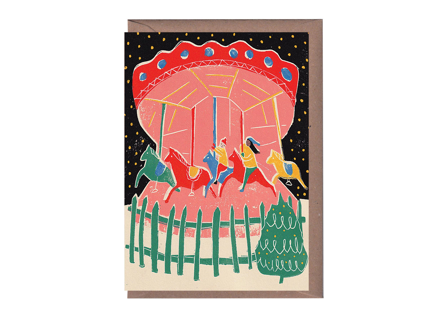 Greeting Card - Carousel Christmas