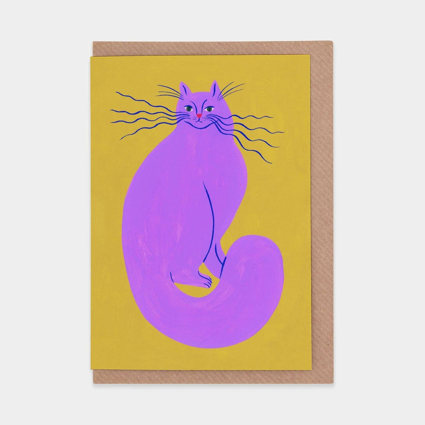 Card - Electric Whiskers Purple Cat