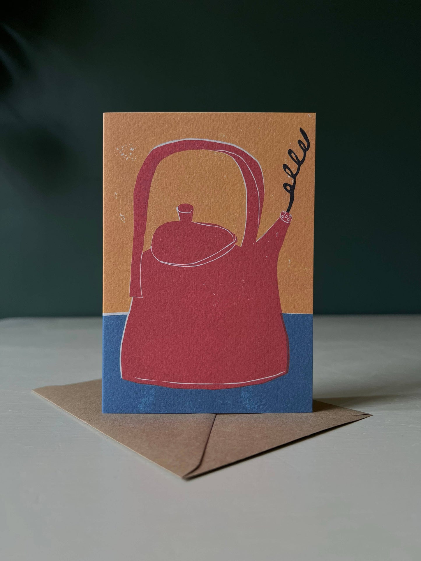 Greeting Card - Red Teapot