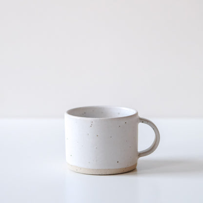 Short Mug - Matte White & Speckled