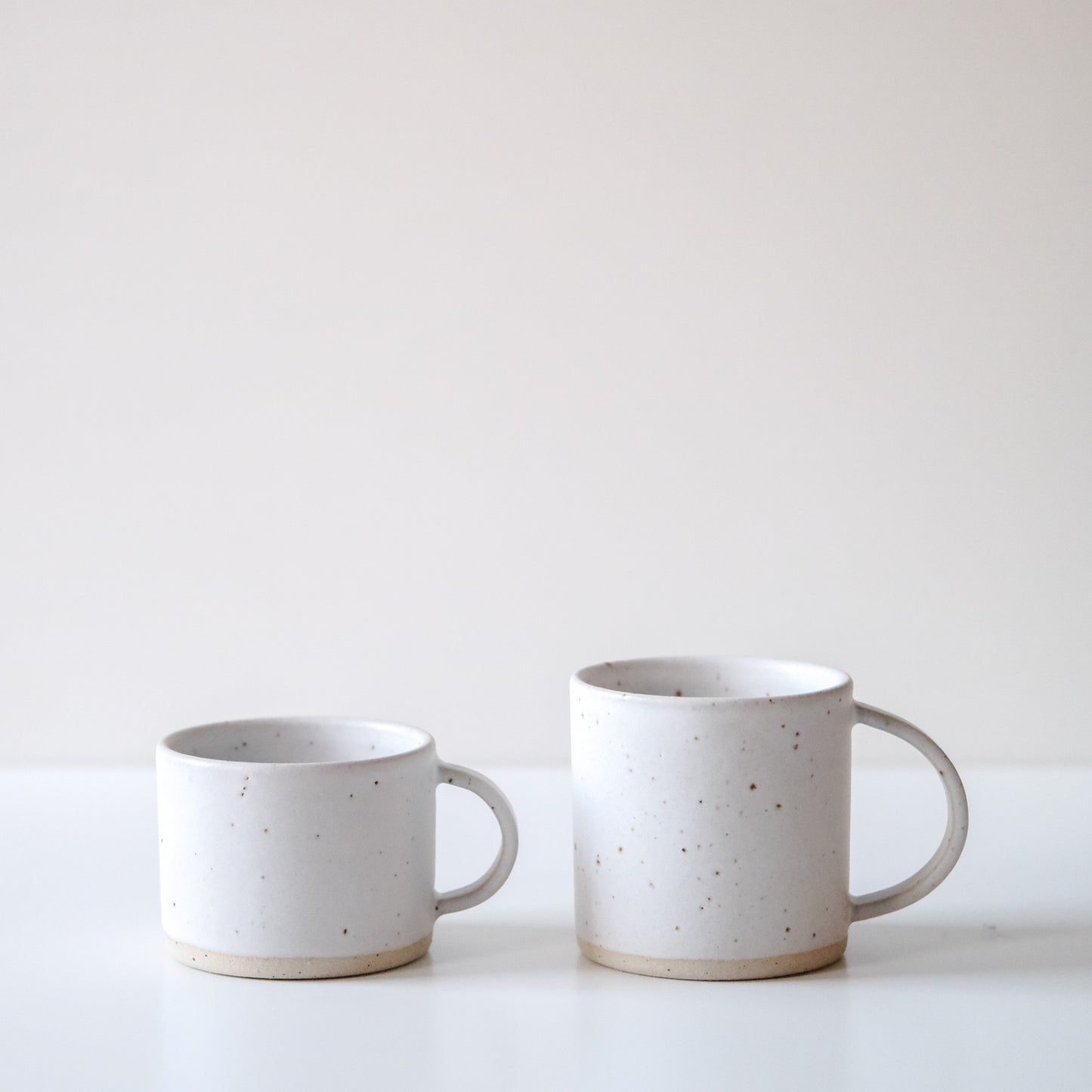Short Mug - Matte White & Speckled