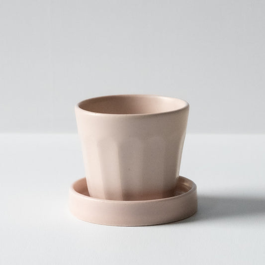 Flat White Cup & Saucer - Feldspar Pink