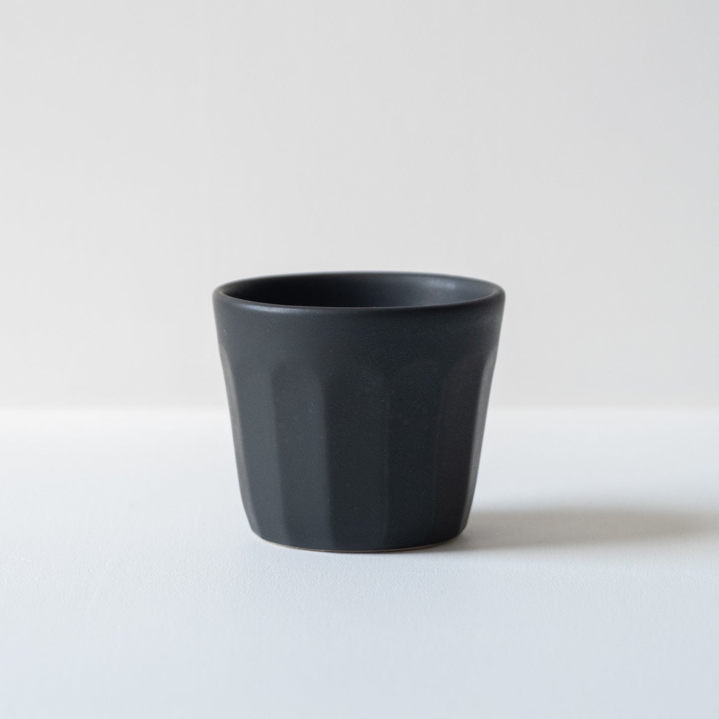Flat White Cup & Saucer - Matte Black