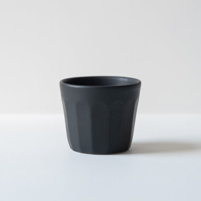 Flat White Cup & Saucer - Matte Black