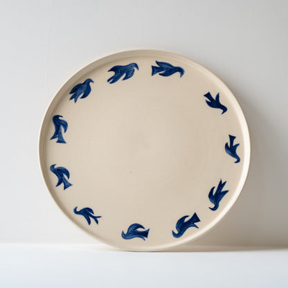 Blue Bird Large Plate - One off Piece