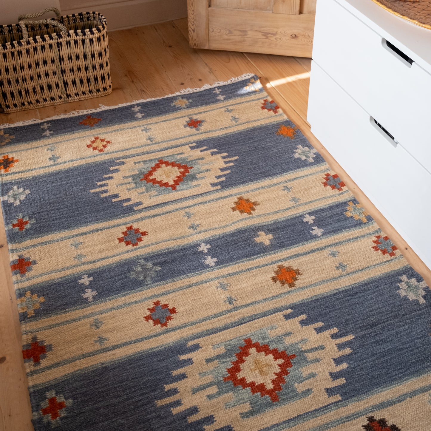 Kilim Rug - Dusty Blue