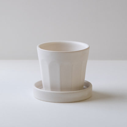 Flat White Cup & Saucer - Matte White