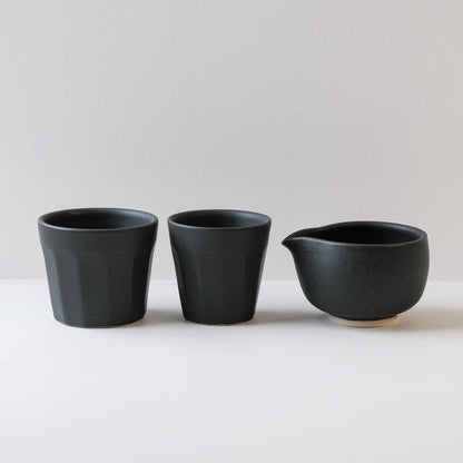 Faceted Cortardo Cup - Charcoal