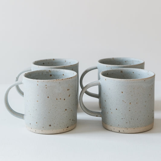 Linen Blue & Speckled Mugs - Set of 4 SECONDS