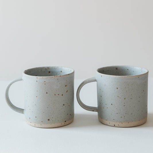 Linen Blue & Speckled Mugs - Set of 2 SECONDS