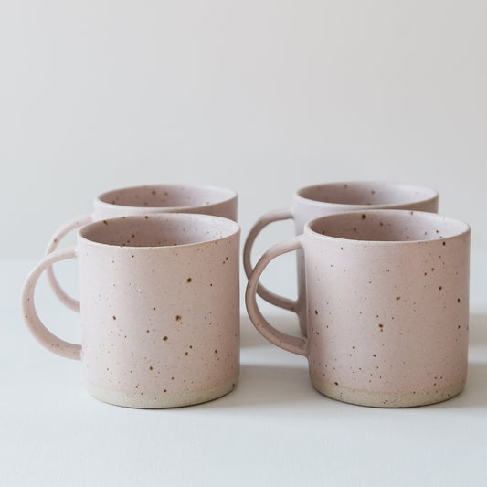 Feldspar Pink & Speckled Mugs - Set of 4 SECONDS