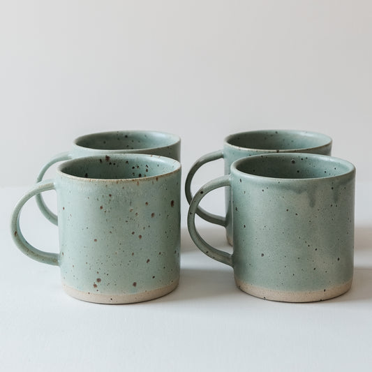 Celadon & Speckled Mugs - Set of 4 SECONDS