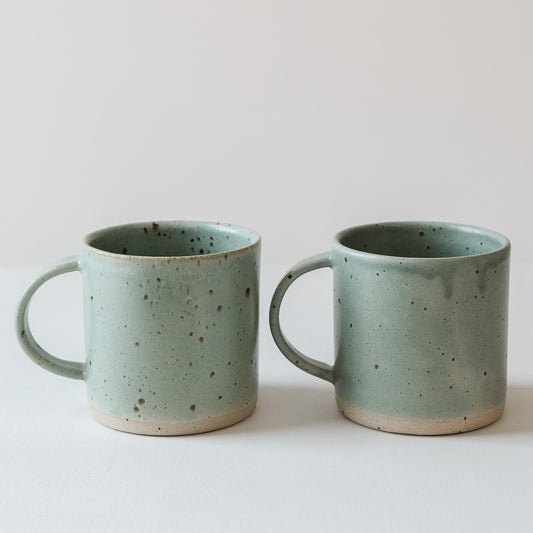 Celadon & Speckled Mugs - Set of 2 SECONDS