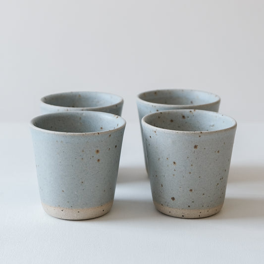Linen Blue & Speckled Beakers - Set of 4 SECONDS