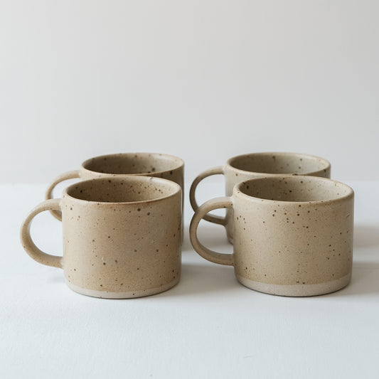 Spelt & Speckled Short Mugs - Set of 4 SECONDS