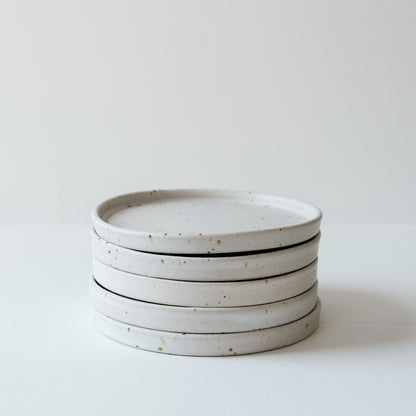 Everyday Cake Plates Matte White & Speckle - Set of 5 SECONDS