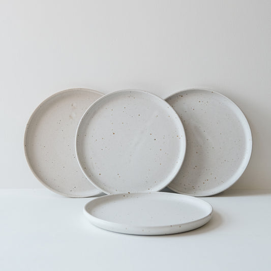 Everyday Side Plates Matte White & Speckle - Set of 4 SECONDS